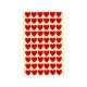 Røde hjerter klistermærker (132 stk.)