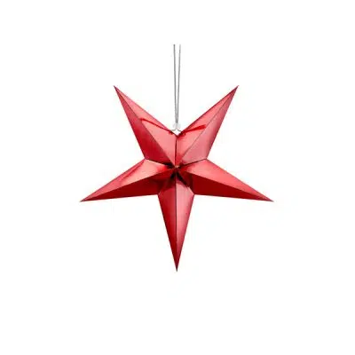 45cm rød stjerne