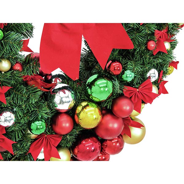 Premium julekrans dekoreret (90 cm)