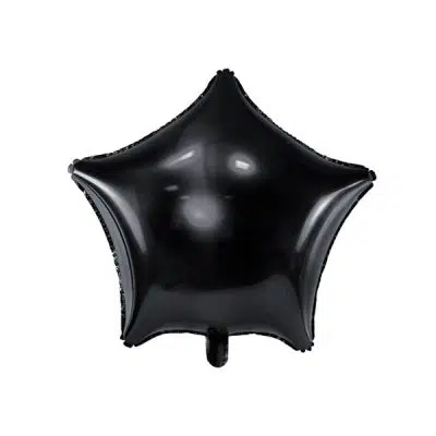 Folie Ballon Stjerne 48cm - Sort
