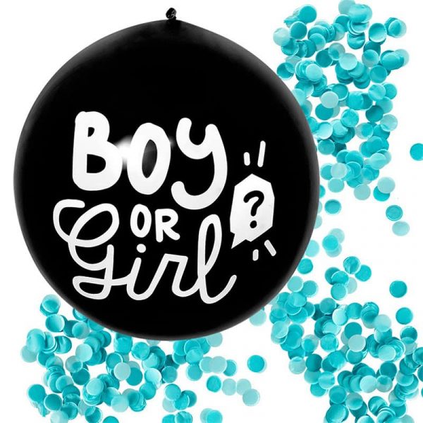 Konfetti ballon Boy or Girl - blå
