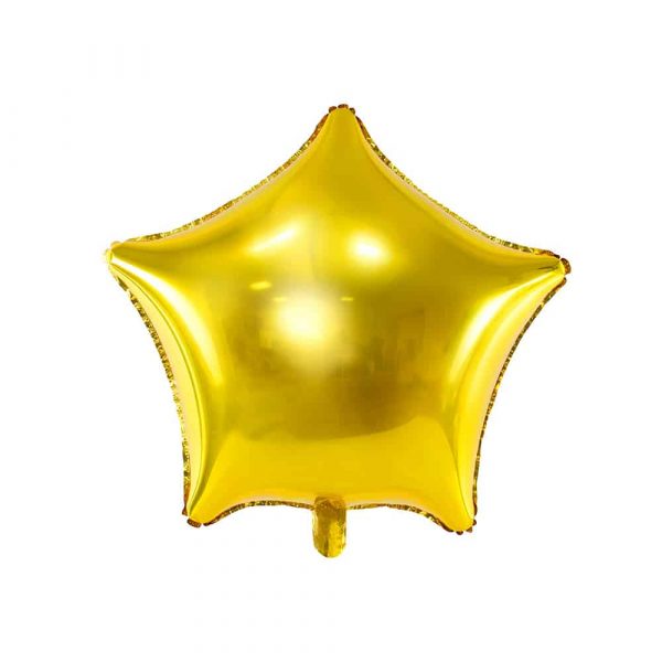 Folie Ballon Stjerne 48cm – Guld