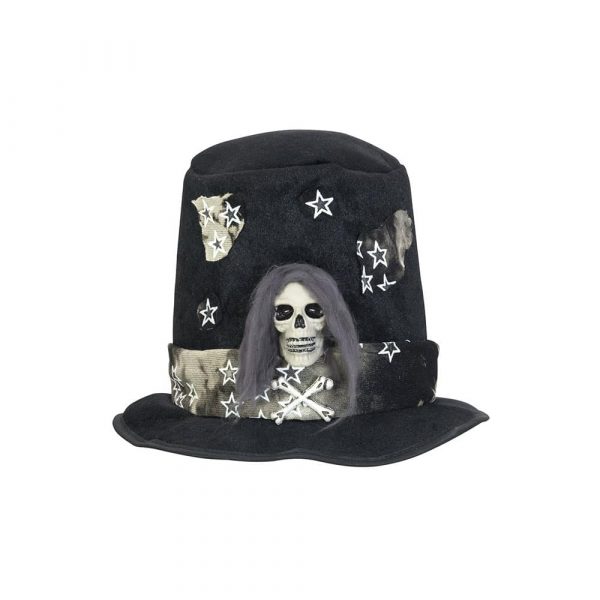 Halloween Top-hat med kranium