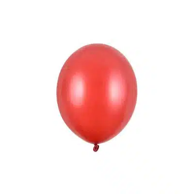 Latex Ballon Metallisk Rød 27cm (x50)