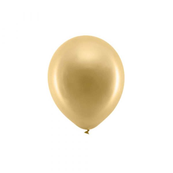 Metalliske Guld Balloner 23cm (100 stk.)