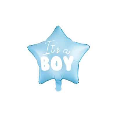 Folieballon Stjerne "Its a boy"