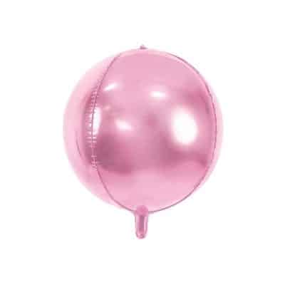 Folieballon rund lyserød