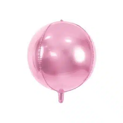 Folieballon rund lyserød