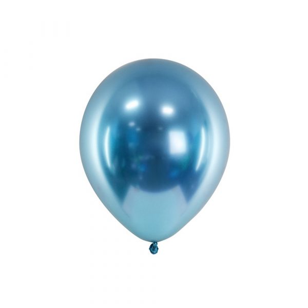 Latex Ballon Glossy Blå 30 cm (10 stk.)