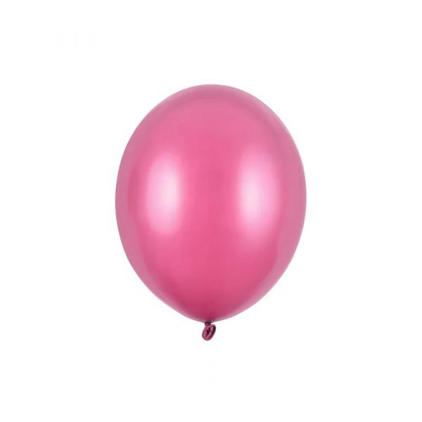 Latex Ballon Metallisk Hot Pink 30 cm (10 stk.)