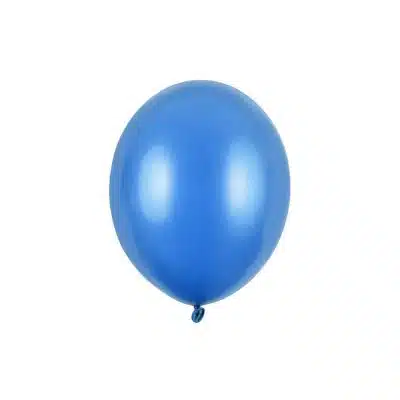 Latex Ballon Metallisk Kornblomst Blå 30 cm (10 stk.)