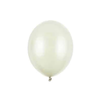 Latex Ballon Metallisk Lys Creme 30 cm (10 stk.)