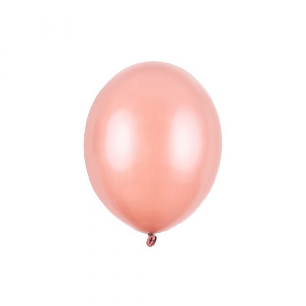 Latex Ballon Metallisk Rosa Guld 30 cm (10 stk.)
