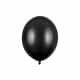 Latex Ballon Metallisk sort 30 cm (10 stk.)