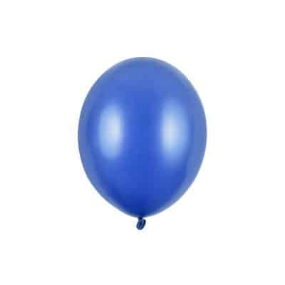 Latex ballon Metallic blå 30 cm (10 stk)