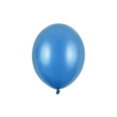 Latex ballon Metallisk blå 30 cm (10 stk)
