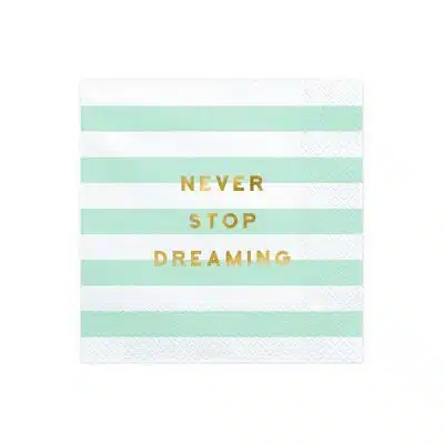 Servietter Mint Never stop dreaming (20 stk)
