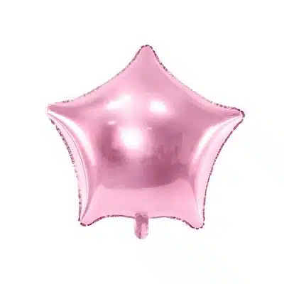 Stjerne folieballon lys pink