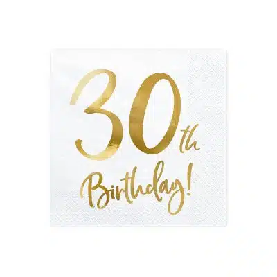 Servietter 30th Birthday (20 stk)