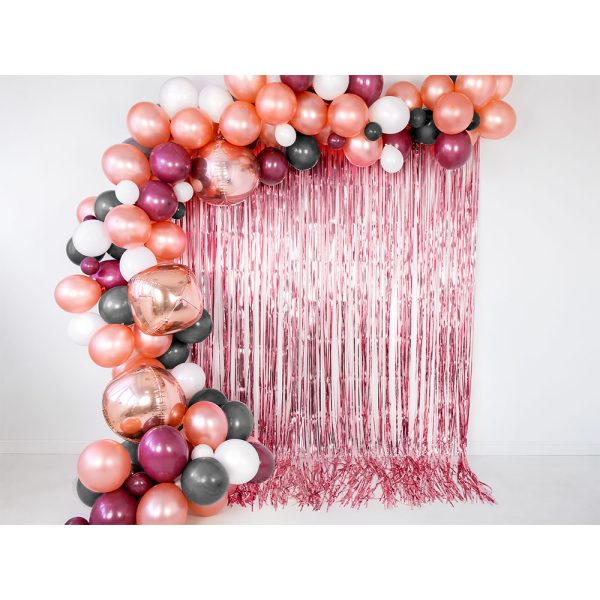Party curtain, Rosa Guld, 90x250cm