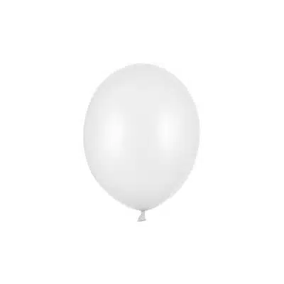 Latex ballon Metallisk Hvid 27 cm (50 stk)