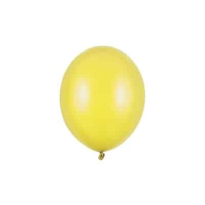 Latex ballon Metallisk Lemon Gul 27 cm (10 stk)