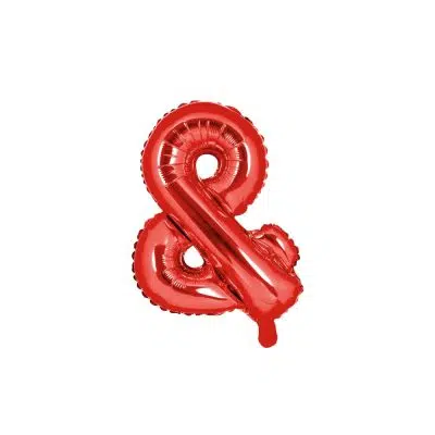 Rød Bogstav ballon & (35cm)