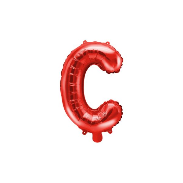 Rød Bogstav ballon C (35cm)