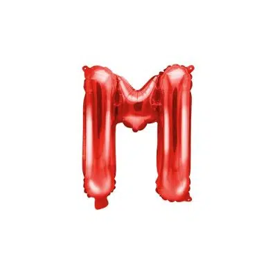 Rød Bogstav ballon M (35cm)