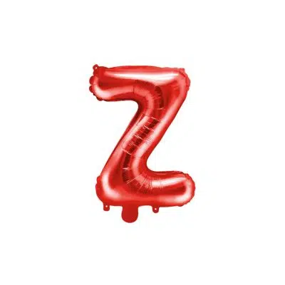 Rød Bogstav ballon Z (35cm)