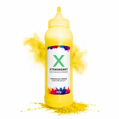 Holi flaske gul